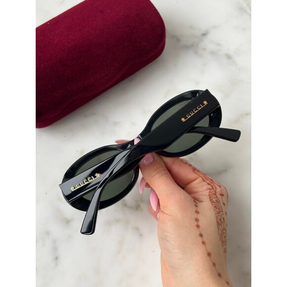 NEW Gucci GG1587S 001 Oval Black Sunglasses main image 8